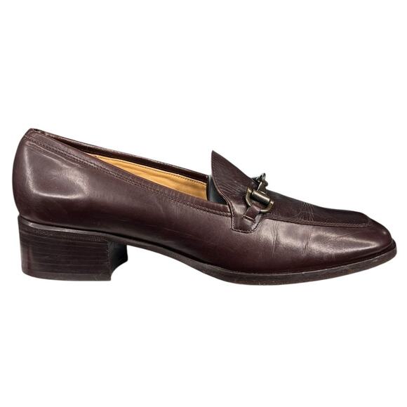Vintage Coach Women’s Norsebit Brown Leather Slip On Loafer Size US 7 B - Picture 1 of 13